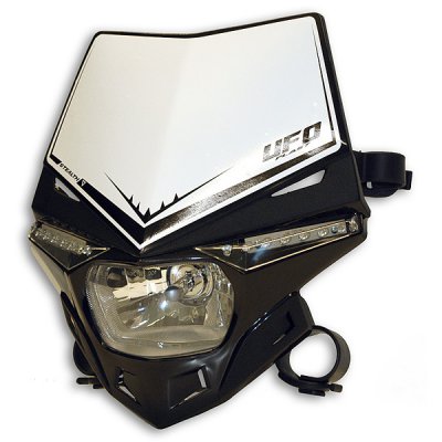 Stealth homologated LED headlight with turn signals color black