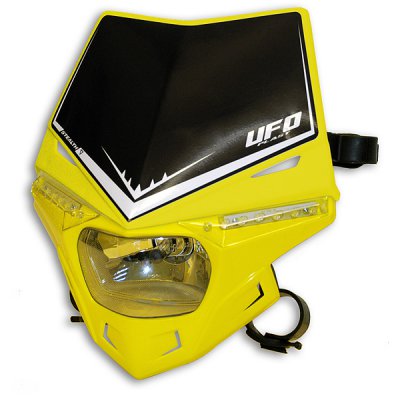 Stealth homologated LED headlight with turn signals color yellow