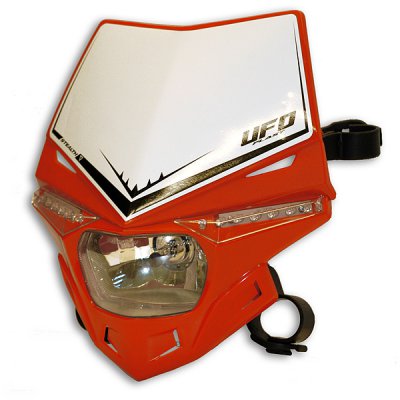 Stealth homologated LED headlight with turn signals color red