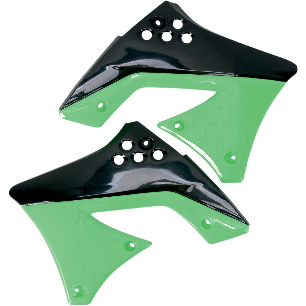 Radiator shrouds Kawasaki KX-F 250 09-11 OEM color (black/green)