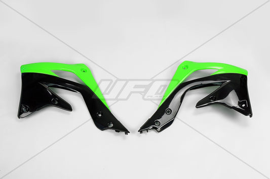 Radiator shrouds Kawasaki KX-F 450 12-15 OEM color (green/black)