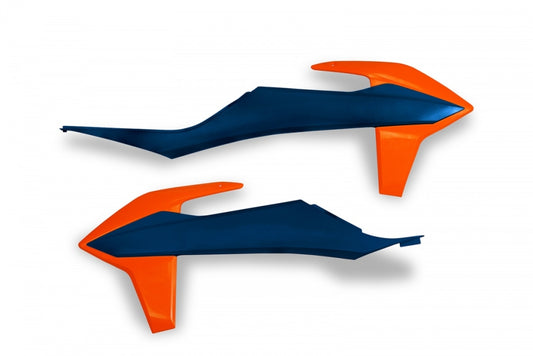 Radiator shrouds KTM SX/SX-F 125/150/250/350/450 19-22, EXC 125 20-21, EXC/EXC-F 150/250/300/350/450/500 TPI 20-23 OEM color (blue/orange)