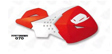 Handguards Escalade color white/red (with 22 mm mounts)