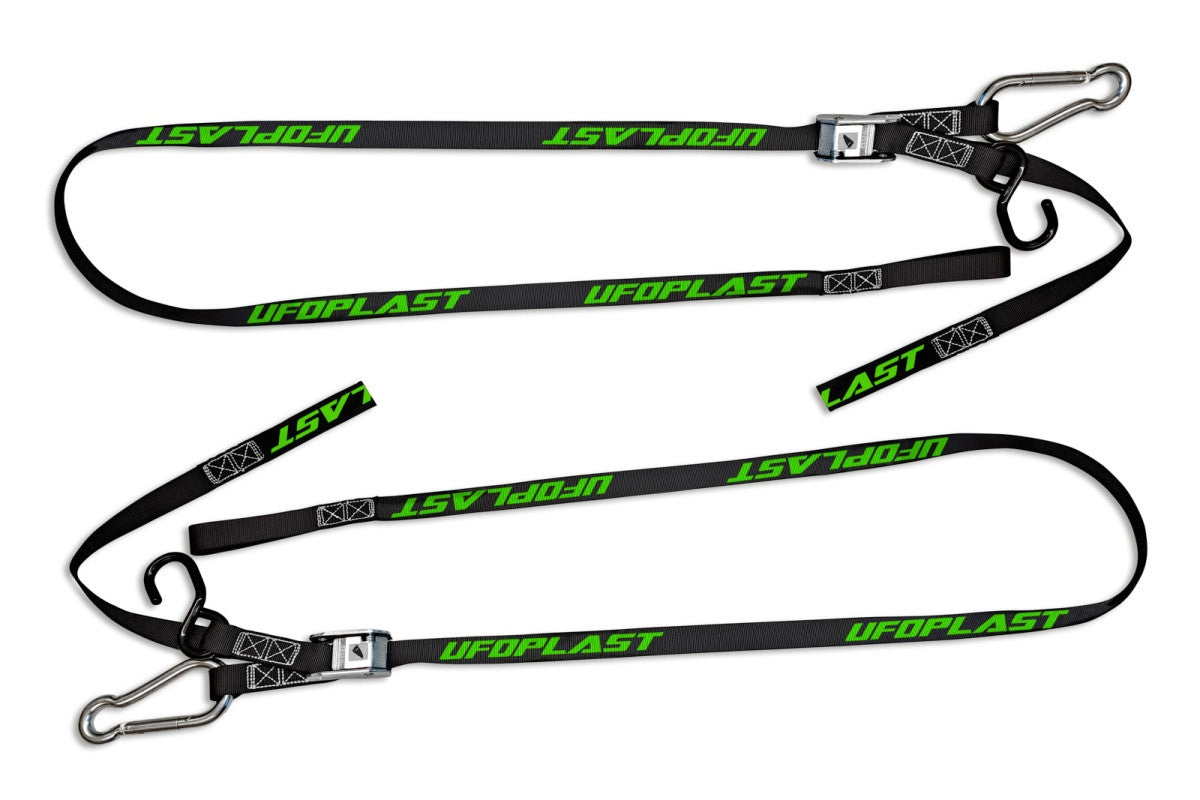 Tie-down straps for securing a motorcycle (set of 2)