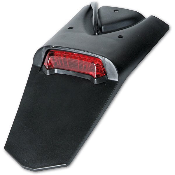 Rear fender extender with LED light and license plate mount color black (homologated)