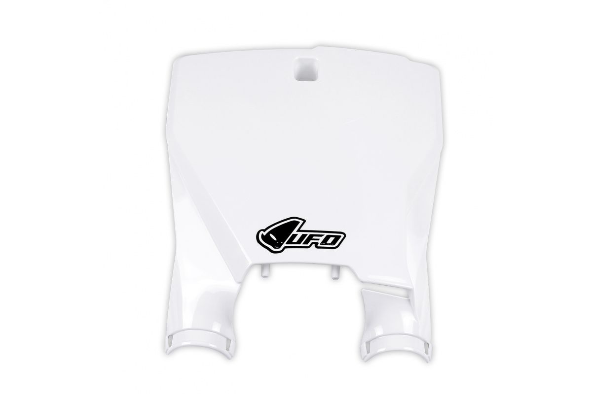 Front number plate Husqvarna TC 125/250, FC 450/350/250 16-21, TC 300 16-18 color white (Stadium with fork guards)