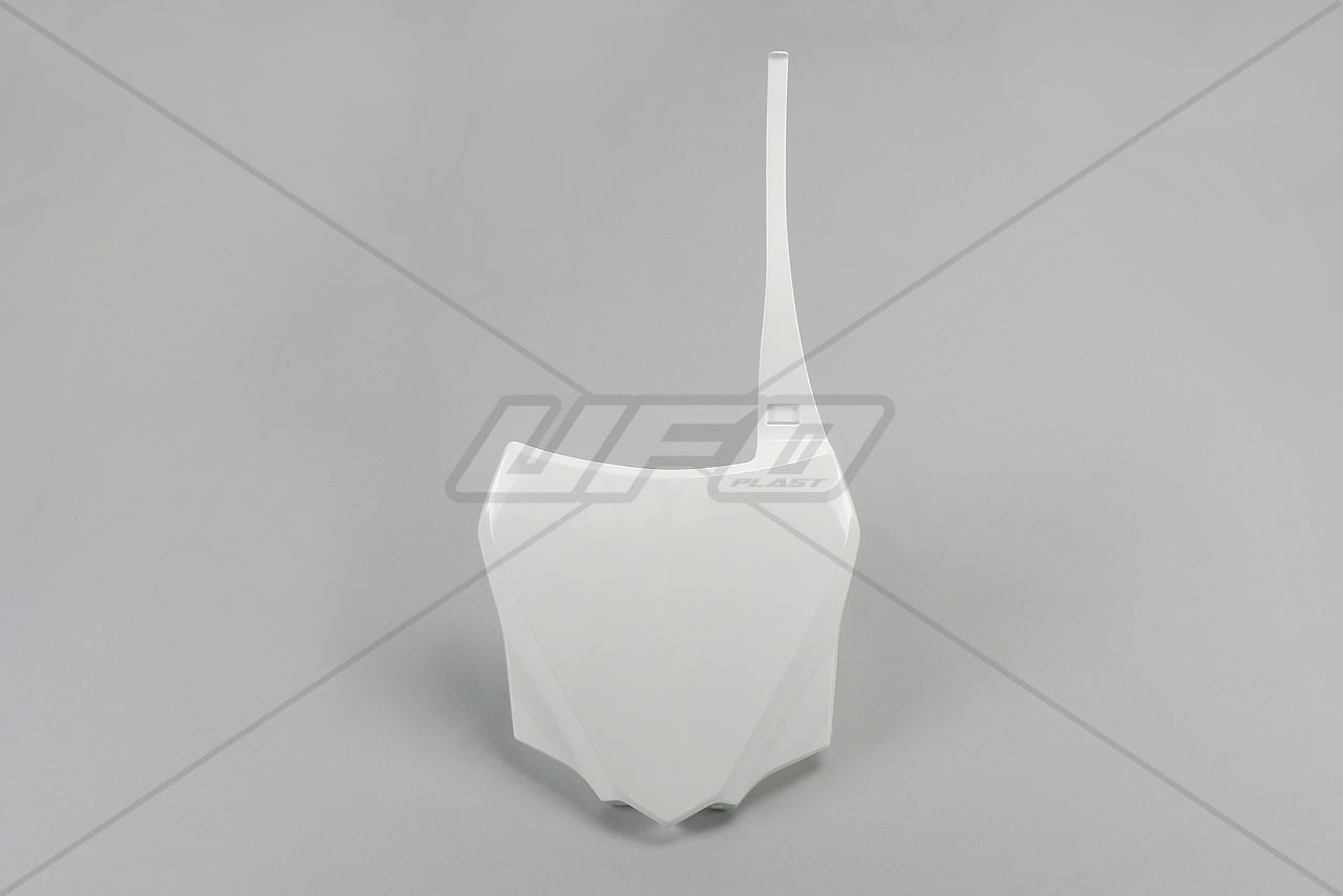Front number plate Kawasaki KX 85 14-25, KX 100 14-21, KX 112 22-25 color white