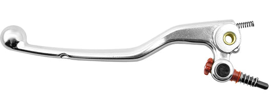 Clutch lever KTM SX/EXC 04–07 forged with spring and adjustment screw (long), silver color (DSKT03SVD)(73731)