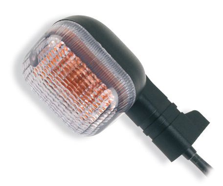 Indicator set (2 pcs) black with white lenses (9049)