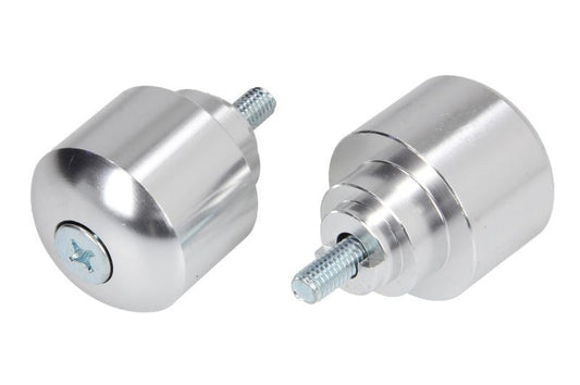 Handlebar ends M6x45 silver color (Honda standard) Honda CB, CBF, CBR, VFR, VTR 250–1300 1969–2008 (901PL)