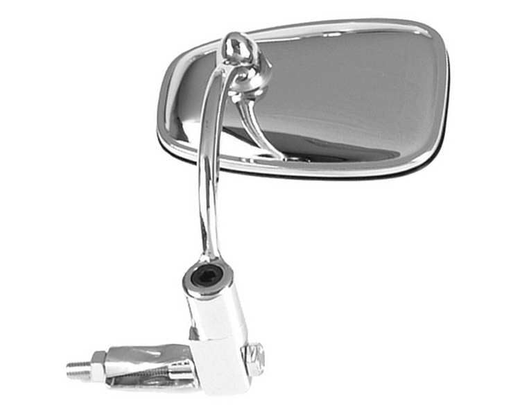 Mirror universal chrome bar‑end mount Ø 22.2 mm (E189CR)