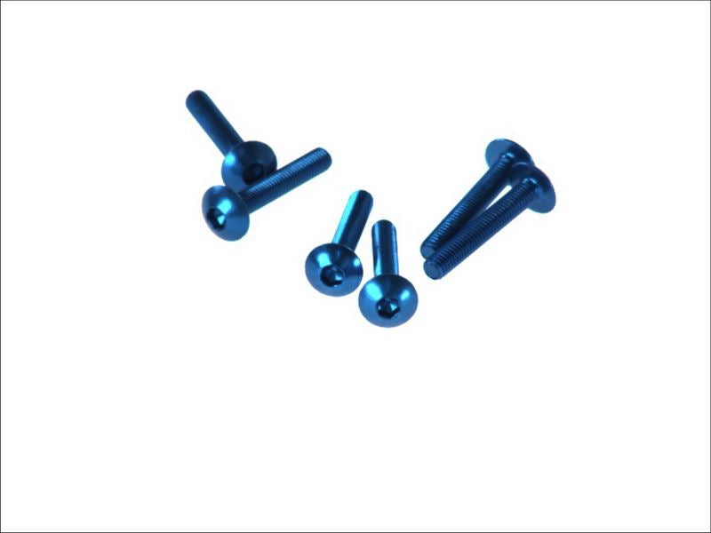 Fairing screw set M5×30 (6 pcs) blue (flat Allen) (TA530AZ)