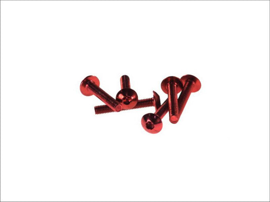 Fairing screw set M5×30 (6 pcs) red (flat Allen) (TA530RJ)