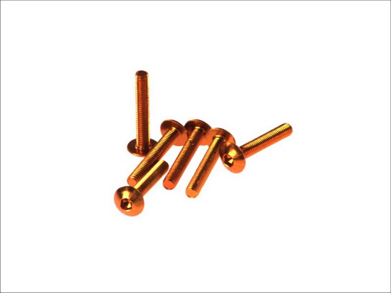 Fairing screw set M5×30 (6 pcs) orange (flat Allen) (TA530NO)