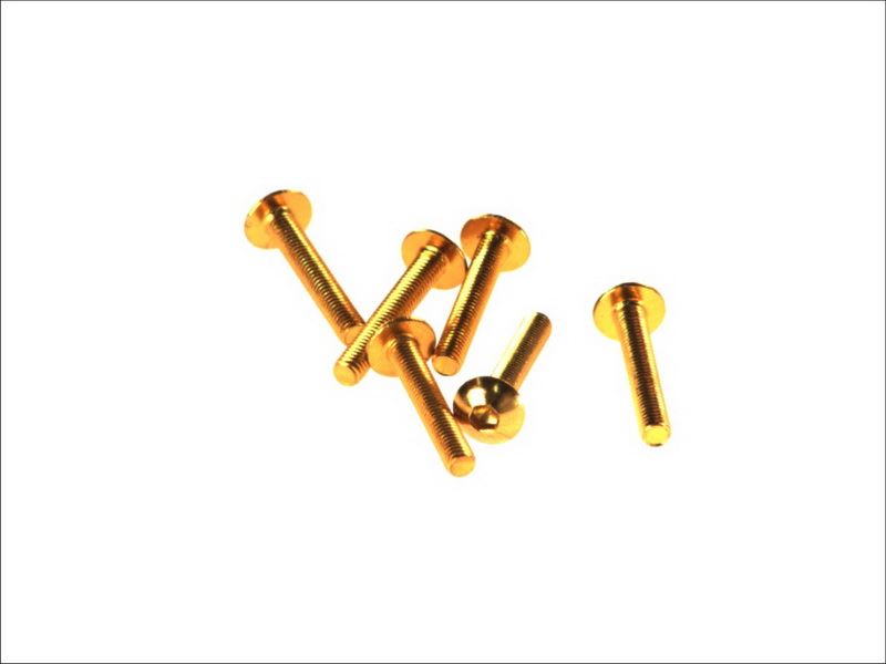 Fairing screw set M5×30 (6 pcs) gold (flat Allen) (TA530OR)