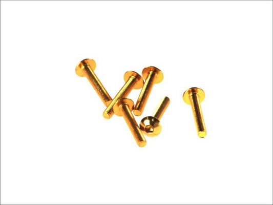 Fairing screw set M5×30 (6 pcs) gold (flat Allen) (TA530OR)