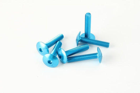 Fairing screw set M6×30 (6 pcs) blue (flat Allen) (TA630AZ)