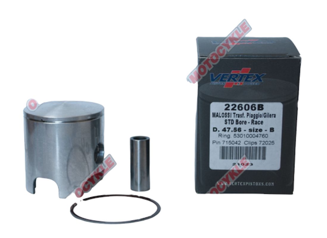 Piston Malossi (Piaggio/Gilera) 47.57 mm, pin 12 mm (rings 53010004760 x1 pc)