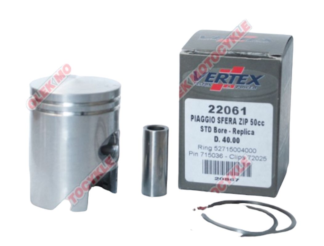 Piston Piaggio Sfera/Zip/Quartz/Free 40.00 mm STD (rings 52715004000 x2 pcs)
