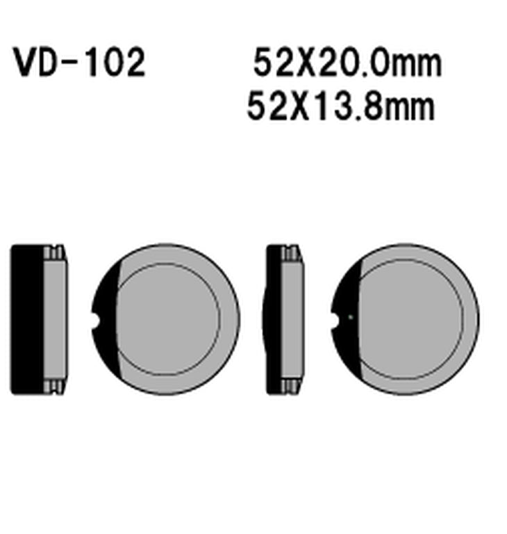 Brake pads KH13 Honda CB 360, 550, 750 (Made in Japan)