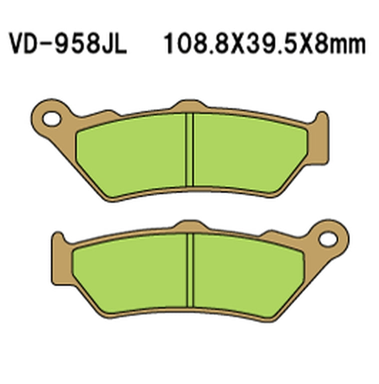 Brake pads KH209 / KH209/2 sintered metal (gold) (Made in Japan)