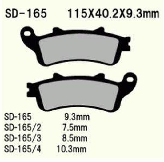 Brake pads KH261 / KH281 sintered metal (gold) (8.5 mm) (Made in Japan)
