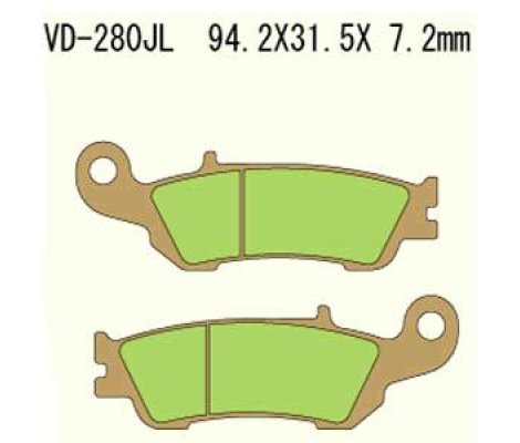 Brake pads KH450 sintered metal (gold) Yamaha YZF 250 08-16 (Made in Japan)