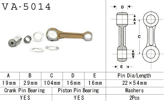 Connecting rod Honda CR 125 88-07 (VA5014) (Made in Japan)