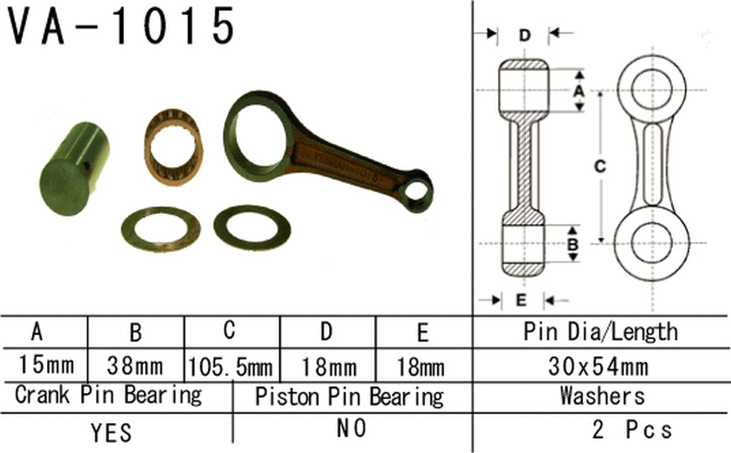 Connecting rod Honda TRX 250 TE FourTrax Recon 09-19 (VA1015) (Made in Japan)