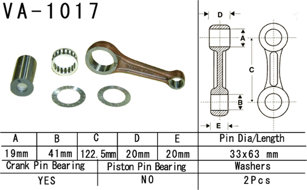 Connecting rod Honda TRX 450 FourTrax Foreman 95-01 (VA1017) (Made in Japan)