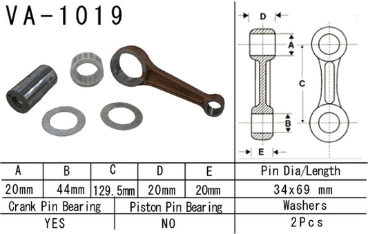 Connecting rod Honda TRX 500 FA/FG 01-13 (FourTrax, Foreman, Rubicon) (VA1019) (Made in Japan)