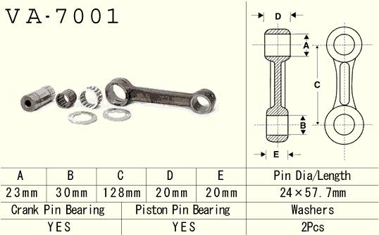 Connecting rod Suzuki RM 250 89-98 (VA7001) (Made in Japan)