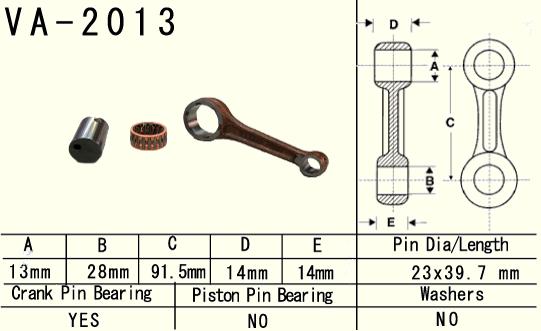Connecting rod Yamaha YFM 80 85-08 (VA2013) (Made in Japan)