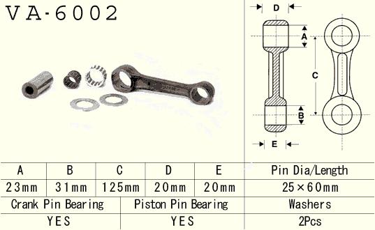 Connecting rod Yamaha YZ 250 90-98