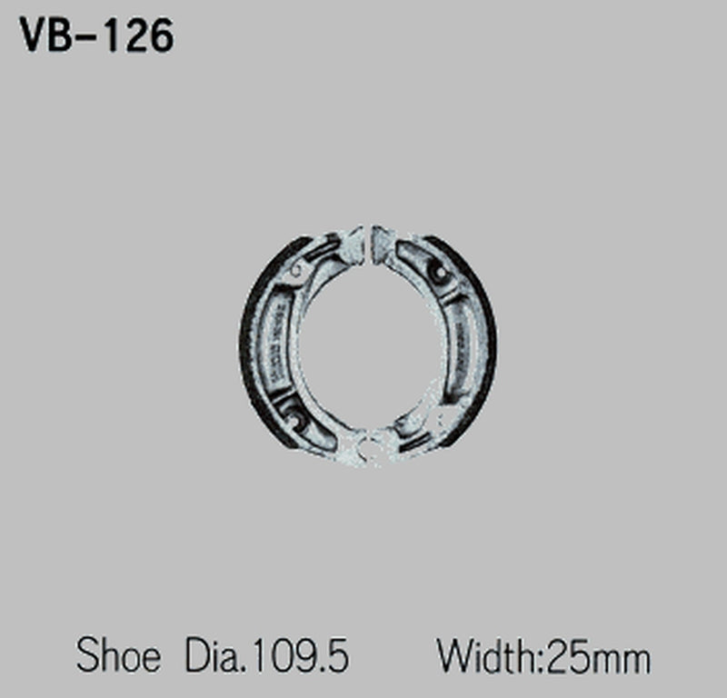 Brake shoes Honda XR 600R 85-90, XR 250R 84-91 (Made in Japan)