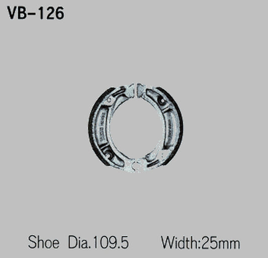 Brake shoes Honda XR 600R 85-90, XR 250R 84-91 (Made in Japan)
