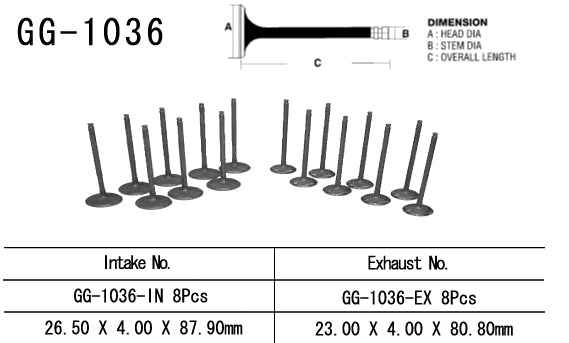 Intake valve Honda CBR 600 F4 99-06 (OEM: 14711-MBW-000) (1 pc) (Made in Japan)