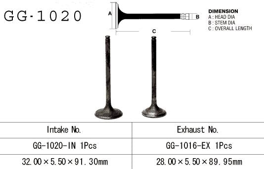 Intake valve Honda TRX 300 88-00 (1 per vehicle) (OEM: 14711-HC4-003) (1 pc) (Made in Japan)