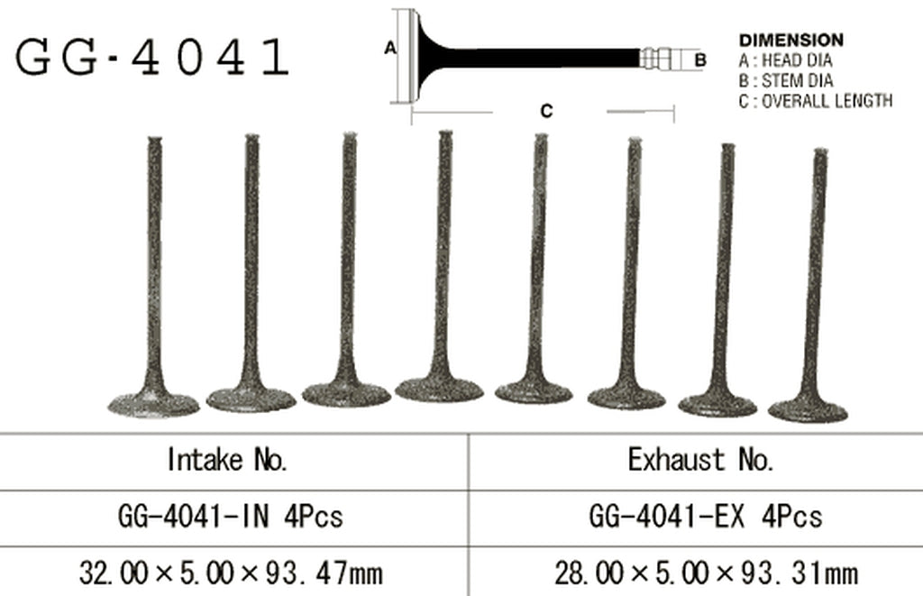 Intake valve Kawasaki VN 800/900 96-15 (OEM: 12004-1121, 12004-1139) (1 pc) (Made in Japan)
