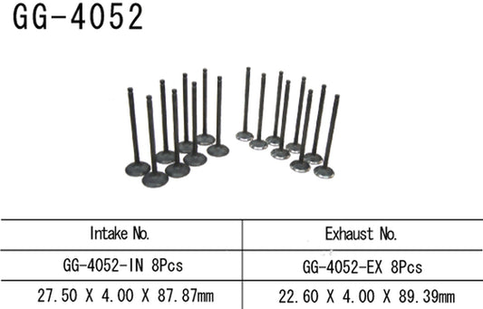 Intake valve Kawasaki ZX-6RR 04 (ZX600M1) (OEM: 12004-0006) (1 pc) (Made in Japan)