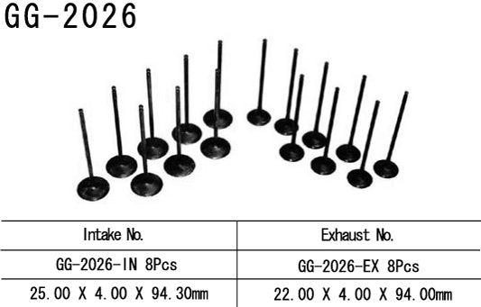 Intake valve Yamaha YZ-F R6 99-02 (OEM: 20S-12111-00, 5EB-12111-00, 5EB-12111-10) (1 pc) (Made in Japan)