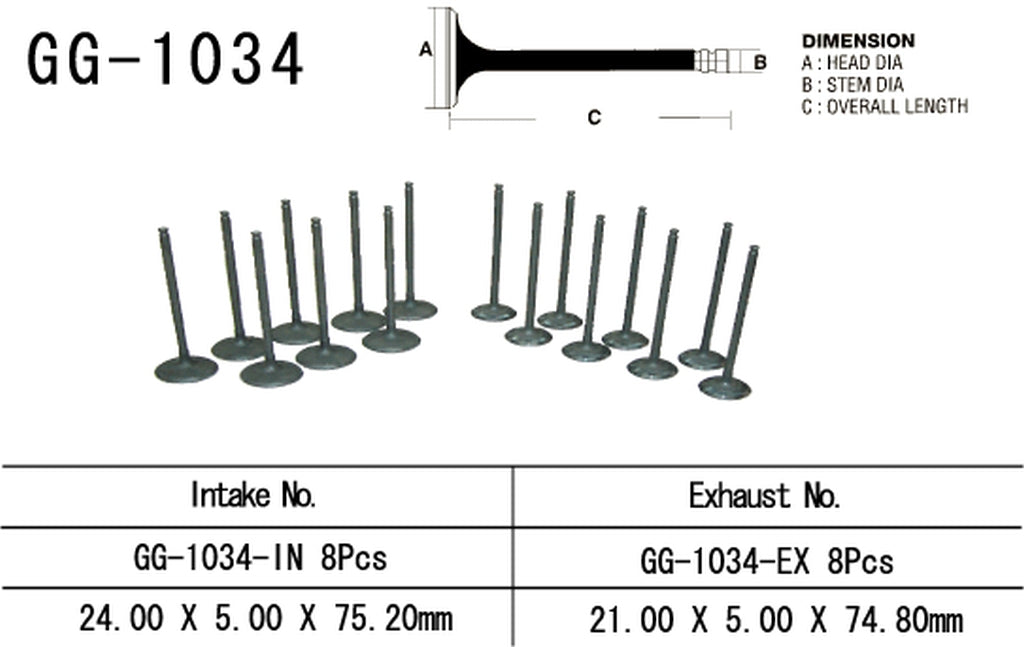 Exhaust valve Honda CBR 600F 87-90 (OEM: 14721-MN4-0010) (1 pc) (Made in Japan)
