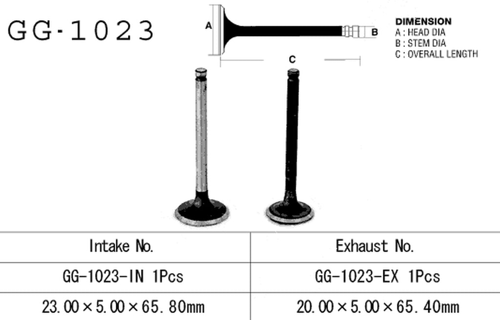 Exhaust valve Honda TRX 90 93-19, CRF 70F 04-12, XR 70R 97-03 (OEM: 14721-GF6-010) (1 pc) (Made in Japan)