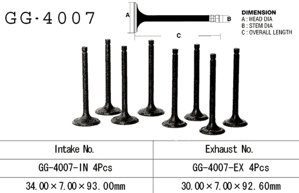 Exhaust valve Kawasaki KZ 650 81-83, KZ 750 80-82 (OEM: 12005-1006) (1 pc) (Made in Japan)