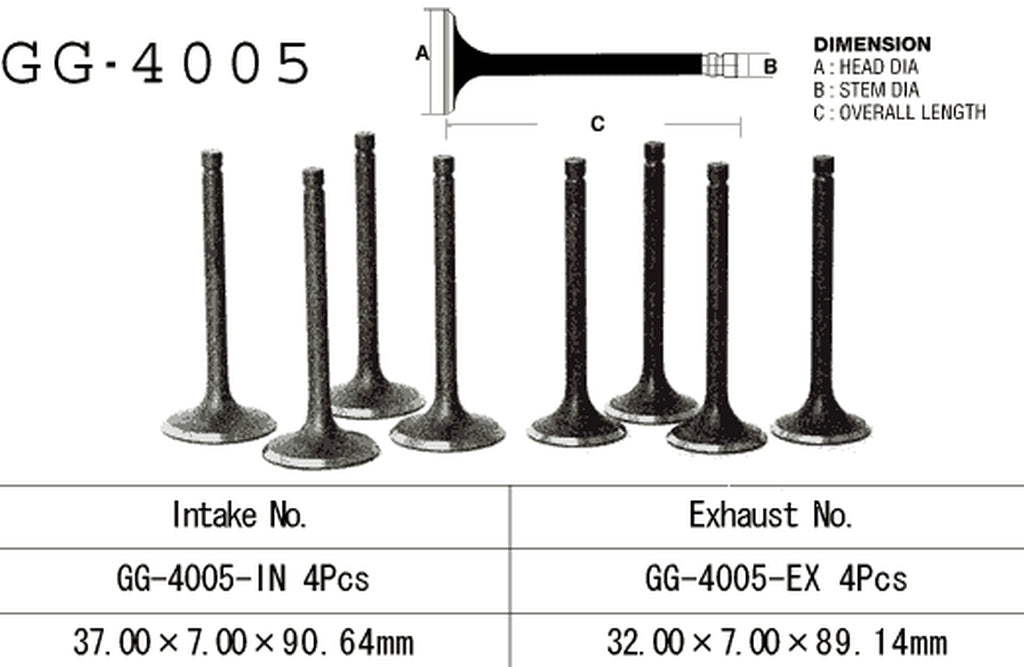 Exhaust valve Kawasaki Z 1000J 81-83, Z 1000 LTD 81-82, KZ 1000 Police (OEM: 12005-1011) (1 pc) (Made in Japan)