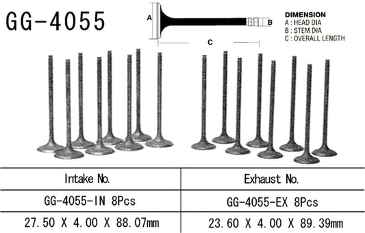 Exhaust valve Kawasaki ZX-9RR 05-06 (ZX6002N1, N6F) (OEM: 12005-0034) (1 pc) (Made in Japan)
