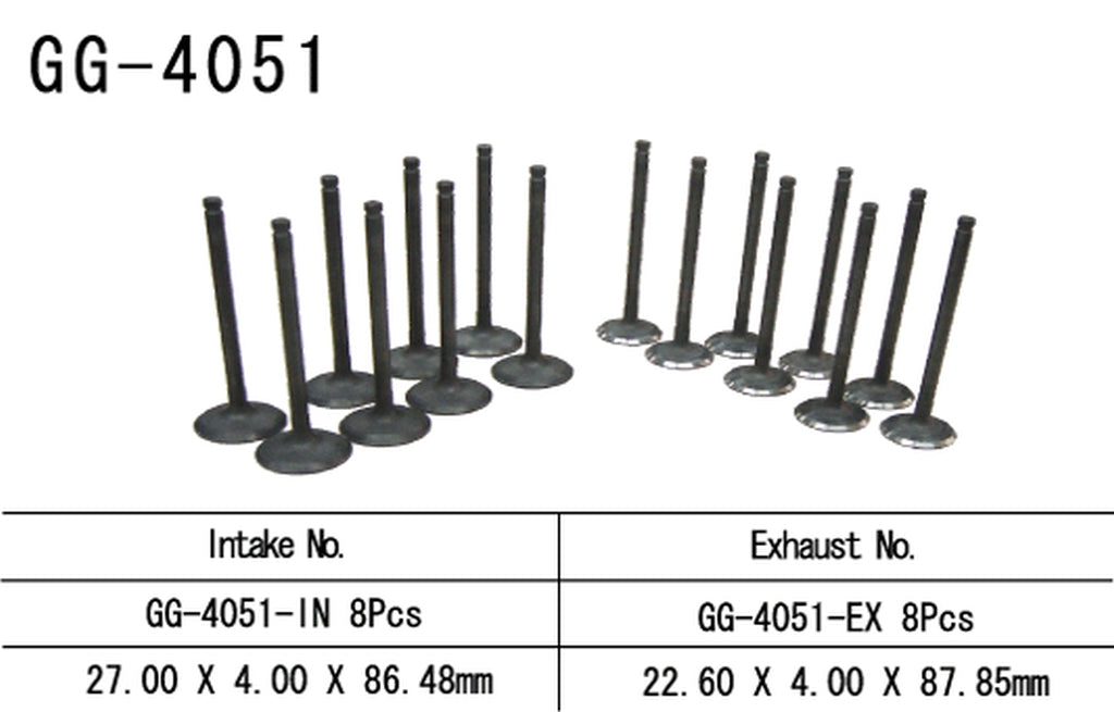 Exhaust valve Kawasaki ZX-6R 03-04, ZX-6RR 03 (OEM: 12005-1347) (1 pc) (Made in Japan)