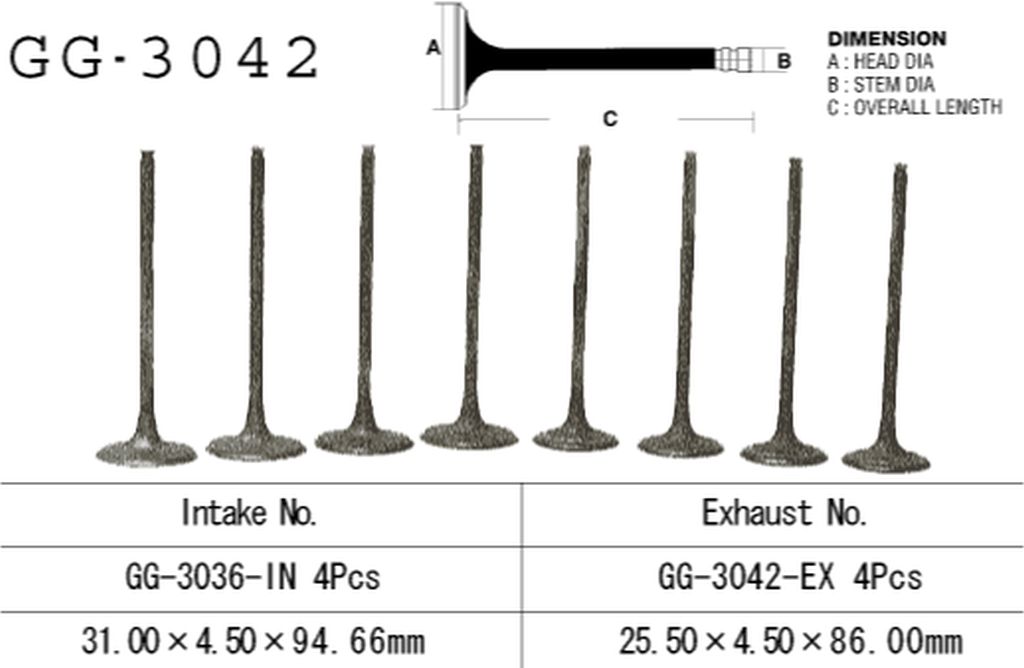 Exhaust valve Suzuki DL 650, SV 650 99-17 (OEM: 12912-20F00) (1 pc) (Made in Japan)