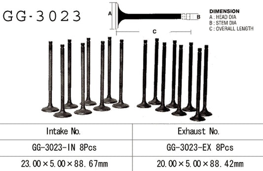 Exhaust valve Suzuki GSF 600 95-05, GSX 600F 88-00 (OEM: 12912-19C00) (1 pc) (Made in Japan)