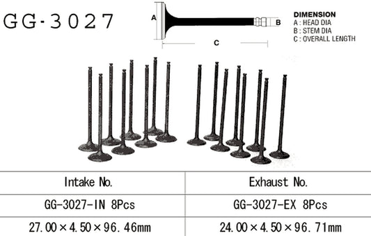 Exhaust valve Suzuki GSX-R 750W 93-95 (OEM: 12912-17E00, 12912-17E00) (1 pc) (Made in Japan)